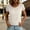 Beige, variant on Women's Summer Casual Side Slit T-Shirt, Crew Neck Short Sleeve Slim Fit Top, Breathable Everyday Tee Black S
