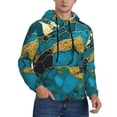 thumbnail image 2 of Salouo Watercolor Blue Marbled Pattern Men's Fall Hoodie Sweatshirt,Sport Hoodie with Pockets for Men Pullover Casual Hooded Sweatshirt-Medium, 2 of 7