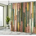 thumbnail image 5 of Ambesonne Wooden Print Shower Curtain, Brownish Rustic Art, 69"Wx84"L, Pale Redwood, 5 of 5