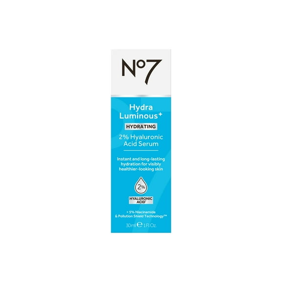 No7 HydraLuminous+ 2% Hyaluronic Acid Serum, 1 fl oz
