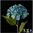 thumbnail image 2 of 1PC Azul Oscuro Hortensias Ramo de Flores Artificiales Decoración Nupcial Látex Real para el Hogar, 2 of 8