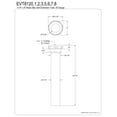 thumbnail image 2 of Kingston Brass EVT8127 1.5 to 1.25 in. 8 in. Length Possibility Standard Mount Step-Down Tailpiece, Brushed Brass, 2 of 2
