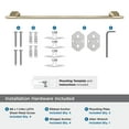 thumbnail image 5 of Amerock St. Vincent Golden Champagne 24 inch (610mm) Towel Bar, 5 of 8
