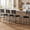 Black, variant on EastVita Set of 4 Wooden Bar Stools with Faux Leather Upholstery, Back & Footrest, Thick Cushions, Counter Height Bar Stools for Kitchen Island
