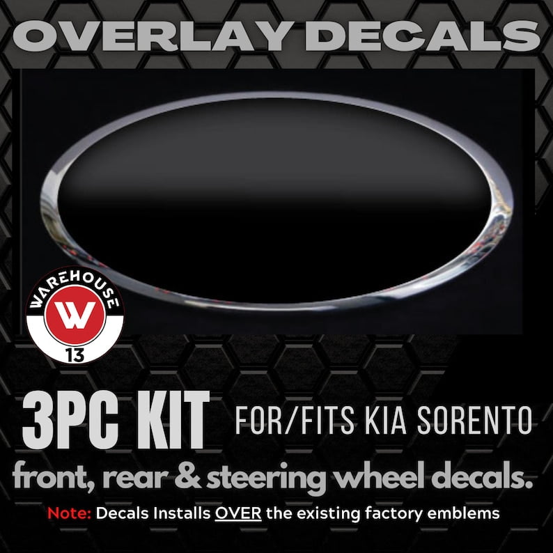Fits For KIA Vehicles Stealth Blackout or Add K Logo Vinyl Overlay