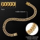 thumbnail image 2 of Collar de Cadena de Perros Gatos Collar Cubano de Diamantes Cadena de 12 mm de Ancho Collar de Perro Pequeño de Metal Collar de Cristal Cubano de Mascotas (Oro, Color AB, 14 Pulgadas), 2 of 7