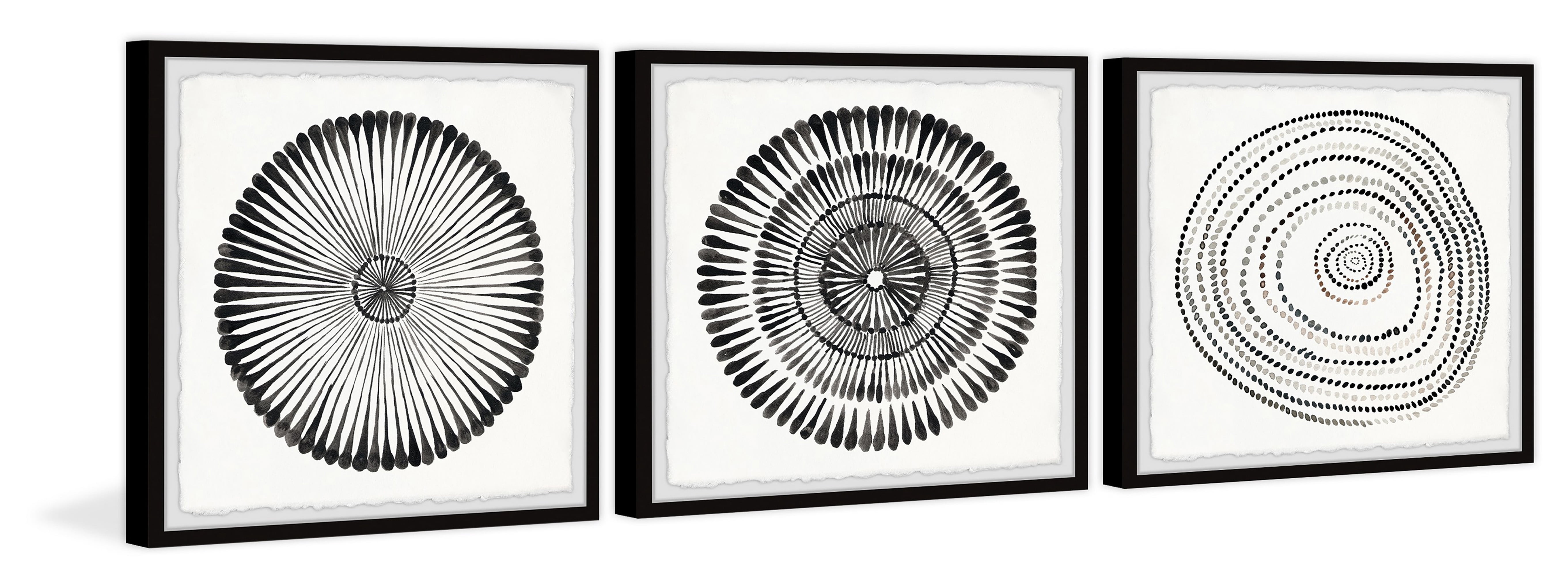 Marmont Hill Circle Bloom Triptych, Art Prints, 96.00" x 1.50"