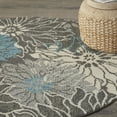 thumbnail image 6 of Nourison Passion Floral Charcoal/Blue 4' x ROUND Area Rug, (4 Round), 6 of 8