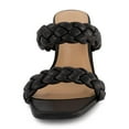 thumbnail image 5 of Dunes + CUSHIONAIRE Technology Women's Iris braided Heel Sandal +Memory Foam and Wide Widths Available, Black 12, 5 of 5