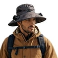 thumbnail image 6 of Outdoor Wide Brim Sun Hat with 2 Solar Fan Sun Bucket Hat for Men Women UPF 50+ Bucket Fishing & Beach Hat with Fan Built in, 6 of 6