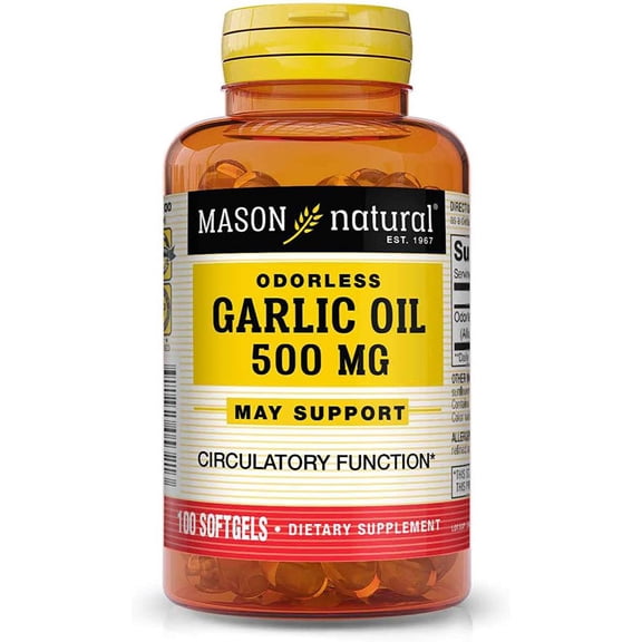 Mason Naturals - Garlic Oil 500mg Odorless - 1 Each - 100 SGEL