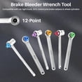 thumbnail image 3 of Brake Bleeder Wrench Set, 7-12mm 12 Point Brake Fluid Bleeder Kit with Adapter Sockets, including Oil Drain Hose with One-Way Flow Fitting, Brake Bleeding Tool for Car, Truck, Motorcycle, 3 of 6