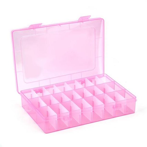 Transparent Plastic Embroidery Floss Storage Box Floss Bobbins Beads