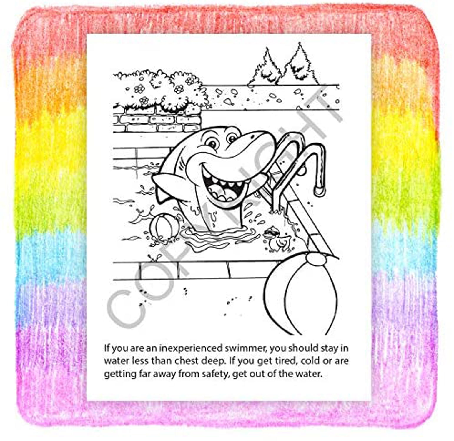 ZoCo: 25-Pack Pool and Water Safety 16-Page Coloring & Activity Book Set