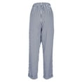 thumbnail image 4 of Under $10 Women's Linen Pants Stripe Printed Waist Drawstring Side Button Straight Leg Trousers Summer Lounge Pants with Pocket, 4 of 5