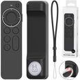 thumbnail image 1 of Funda de Silicona Compatible con Apple TV 4K 2021 2022, Funda Protectora Control Apple TV 2 en 1 Airtag Compatible con Siri Remote de 3.ª y 2.ª generación, Viene con cordón, 1 of 3