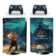 PS5 Console & Controllers Vinyl Skin Decal Stickers Protective Assassin's Creed Valhalla for Playstation 5 CD VERSION