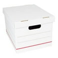 thumbnail image 2 of Office Depot® Brand Standard-Duty Corrugated Storage Boxes, Letter/Legal Size, 15" x 12" x 10", 60% Recycled, White/Red,, 2 of 2