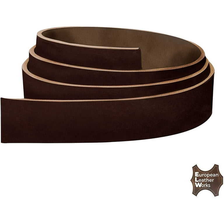 ELW Brown Tooling Leather Straps 1/2 to 4 Wide, 68-72 Inches Long 9/10 oz  Heavy Weight 1/2