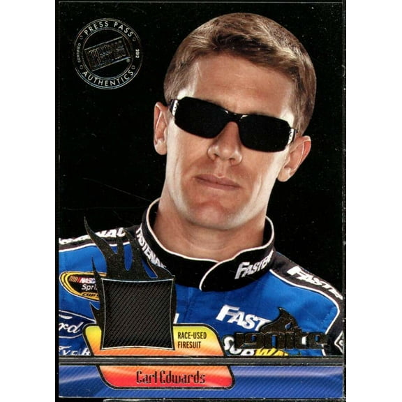 Carl Edwards Card 2012 Press Pass Ignite Materials Silver #IMCE