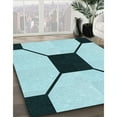 thumbnail image 3 of Ahgly Company Machine Washable Indoor Square Transitional Deep-Sea Green Area Rugs, 3' Square, 3 of 7