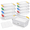 Rainbow-8, variant on Rainbow 8-pack Clear Plastic Letter Size Paper Storage Bins with Lids