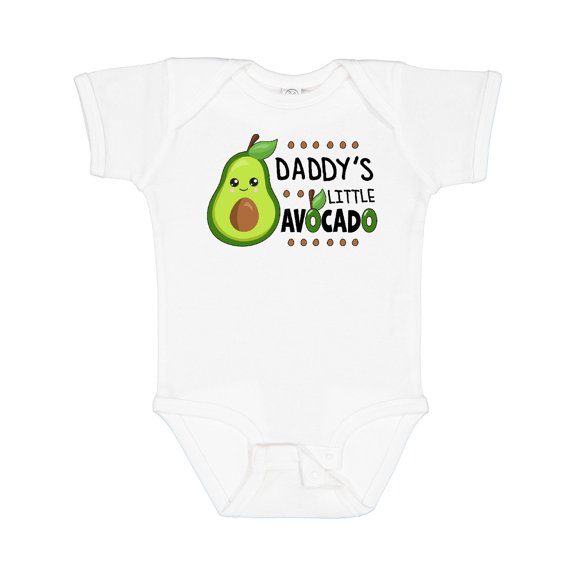 Inktastic Daddy's Little Avocado with Cute Baby Avocado Boys or Girls Baby Bodysuit