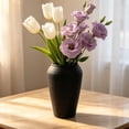 thumbnail image 2 of Vase for Home Decor - Boho Vases for Flower, Modern Textured Vase for Centerpieces, Living Room, Kitchen, Fireplace, Entryway Decor Black, 2 of 4
