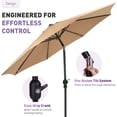 thumbnail image 6 of Gianna 9FT Outdoor Patio Umbrella Market Table Polyester Fabric Canopy with Push Button Tilt & Crank Iron Frame 8 Ribs UV Protection Waterproof, 6 of 7
