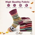 thumbnail image 5 of 5 Pairs Warm Socks for Women  Winter Socks Size Thick Wool Socks Soft Warm Casual Socks for Women Socks Christmas Socks Comfy Socks Women Fuzzy Warm Mens Warm Socks, 5 of 9