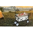 thumbnail image 5 of Portable Rolling Folding Garden Cart with 360 Degree Swivel Anti-Slip Wheels & Adjustable Handle, 220lbs Weight Capacity, White, 5 of 9
