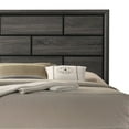 thumbnail image 2 of Erica King Size Bed, Gray and Black Wood Finish, Panel Style Headboard, 2 of 6