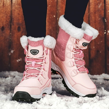 

Snow Boots Snow Boots Flat Proof Warm LaceUp Boots Women Water Keep Velvet Round Toe Shoes Plus Women s Boots