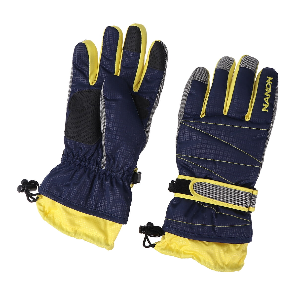 Jiyike 3pcs Cold Weather Gloves Super Warm Winter Snow Skiing Gloves Windproof Waterproof Gloves with Long Cuff for Snowboarding Riding (Blue, )