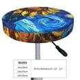 thumbnail image 4 of Balery Sunflower Starry Night Vibes Fundas de asiento para taburete de bar redondo de tela de terciopelo ajustables que protegen de arañazos y manchas para sillas de 14 a 17 pulgadas.-12 inch, 4 of 7