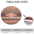 thumbnail image 6 of Boho Red Southwestern Ethnic Pattern Round Fitted Tablecloth with Elastic Edge,Dining Table Cover Waterproof,Outdoor Round Tablecloth for Camping,Dining,Indoor and Outdoor, 6 of 7