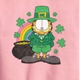 thumbnail image 2 of Garfield - Rainbow Shamrocks - Toddler And Youth Crewneck Fleece Sweatshirt, 2 of 4
