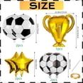 thumbnail image 3 of NovaStitch Soccer Party Balloons Set Football Star Foil Balloons Sport Decor for Soccer Ball Fans Birthday Party Decoration Supplies, 3 of 7
