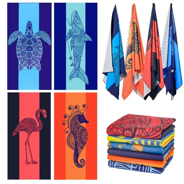 4PCS Microfiber Soft Beach Towel Oversized 72" x 36" Extra Large XL