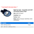 thumbnail image 2 of Right Fog Light - Compatible with 2007 - 2018 Nissan Altima Coupe 2008 2009 2010 2011 2012 2013 2014 2015 2016 2017, 2 of 2
