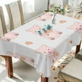 thumbnail image 4 of Sunflower Flowers Rectangle Tablecloth, Dust Proof Anti Wrinkle Wipeable Table Cloth Tabletop foration of Dinner Kitchen Wedding Holiday Party 54"x54" Decor Gift, 4 of 7