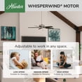 thumbnail image 2 of Hunter 52 inch Indoor Ceiling Fan No Light with Pull Chain - Ceiling Fan without Light, Standard Mount, 5 Blades, For Bedroom, Living Room, or Kitchen, Quiet - Newsome 53321, Brushed Nickel, 2 of 14