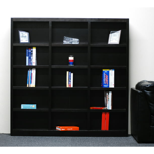Concepts In Wood 15 Shelf Triple Wide, 72 Inch Tall Bookcase