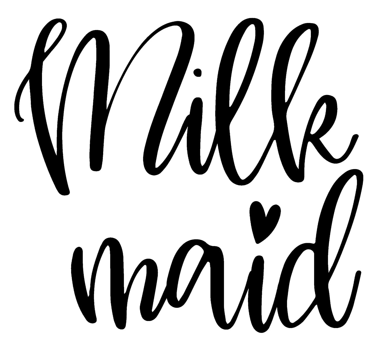 Milk Maid Heart Breastfeeding Mother Funny Newborn Baby Wall Decals for Walls Peel and Stick