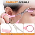 thumbnail image 5 of EXLEAF Eyebrow Trimmer Scissor,Non-Slip Stainless Steel Eyebrow Trimmer 2 in 1 Eyebrow Scissors with Comb,Eyebrow Cutter Hair Removal Eyebrow Scissors Makeup Tool for Men Women, 5 of 8