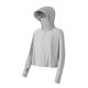 thumbnail image 5 of Ropa de protección solar para mujer Chaqueta Ropa de playa Ropa deportiva de seda helada Capa Senderismo Pesca Sudadera con capucha Abrigo para Gris, 5 of 9