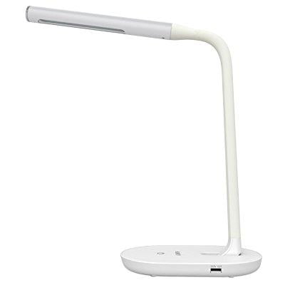 lamp sensitive 7w charging aukey dimmable flexible usb desk port touch neck led control table