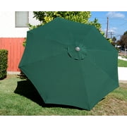BELLRINO DECOR Replacement Green Umbrella Canopy for 9ft 8 Ribs (Canopy Only)