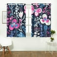 thumbnail image 3 of MKHERT Dragonfly Navy Window Curtain Kitchen Curtains Window Treatments 26x39 inch,Set of 2, 3 of 3