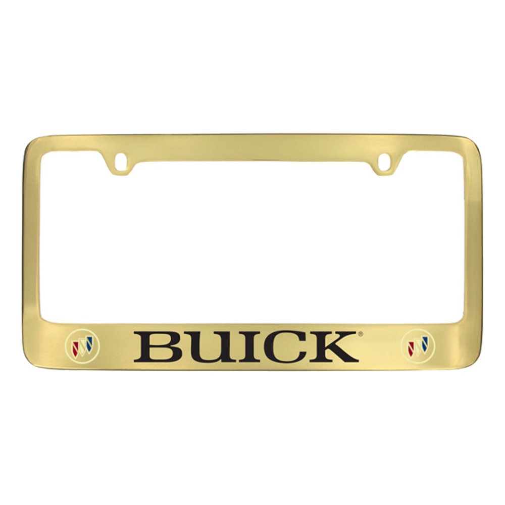 Buick 19802001 Logo Polished Brass License Plate Frame
